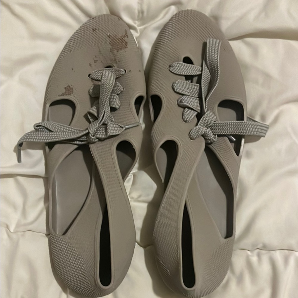 Gray Shoes with Classic Design